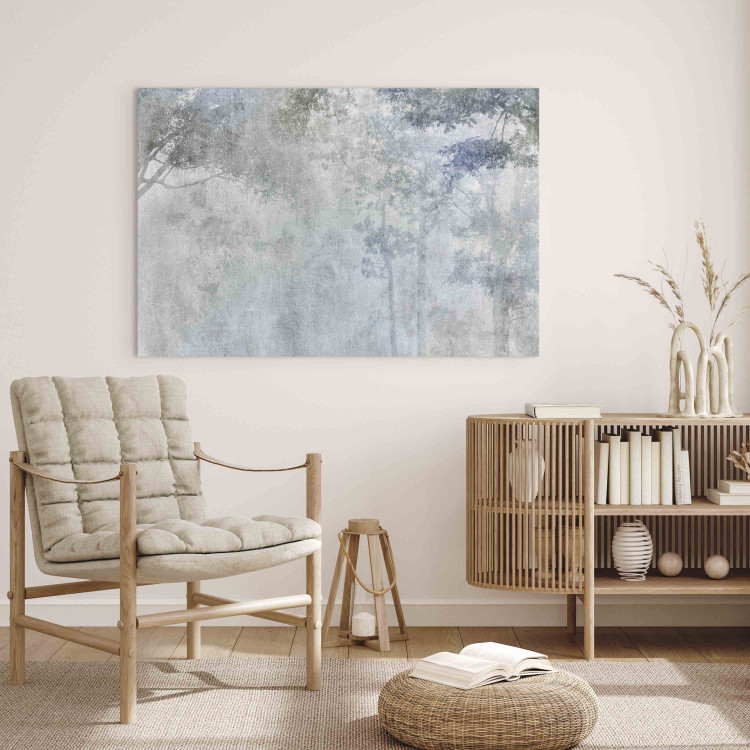 Wandbild Trees in the Fog - Nature in Gray and Blue Shades 151463 additionalImage 3