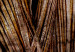 Bild auf Leinwand Goldene Palmen - vertikal, Kupferpalmblätter auf schwarzem Hintergrund 134973 additionalThumb 4