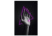 Bild auf Leinwand Dreieck in der Hand - Komposition mit einer Neonfigur in einer Hand 125083