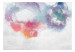 Fototapete Aquarellpalette - abstrakte Farbflecken, die sich durchdringenden Aquarellfarben auf Pergament ähneln 137283 additionalThumb 1