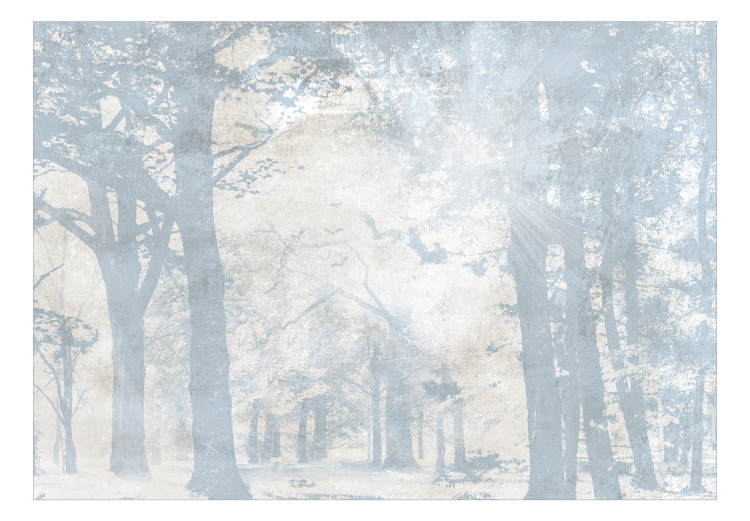 Fototapete Park in the Fog - Landscape With Tall Trees in Blue Tones 148783 additionalImage 1