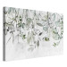 Leinwandbild XXL Watercolor Vegetation - Green Leaves and Flowers on a White Background [Large Format] 151483 additionalThumb 2