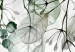 Leinwandbild XXL Watercolor Vegetation - Green Leaves and Flowers on a White Background [Large Format] 151483 additionalThumb 3