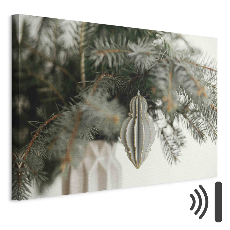Bild auf Leinwand Christmas Decoration - Paper Ornament on Spruce Branches 151683 additionalImage 8