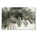 Bild auf Leinwand Christmas Decoration - Paper Ornament on Spruce Branches 151683