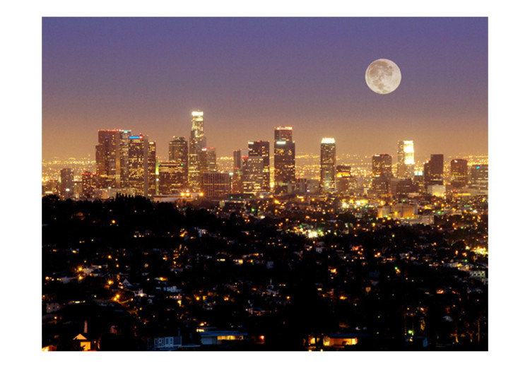 Fototapete Stadt der Engel - Stadtpanorama von Los Angeles im Mondschein 61483 additionalImage 1