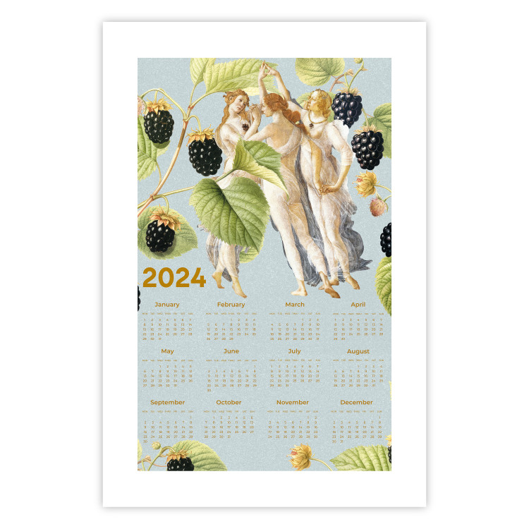 Poster Calendar 2024 - Collage of Three Graces Painting With Botanical Theme 151893 additionalImage 21