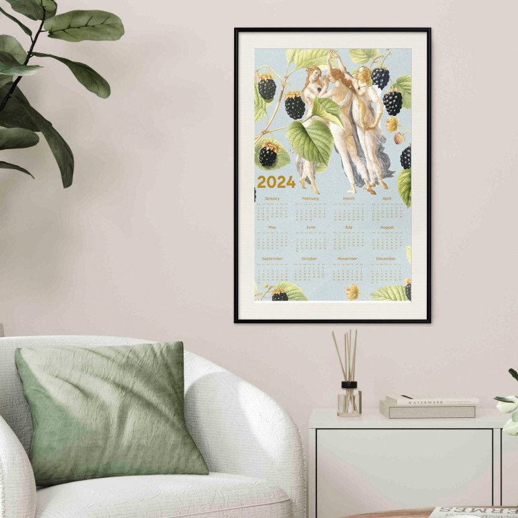 Poster Calendar 2024 - Collage of Three Graces Painting With Botanical Theme 151893 additionalImage 17