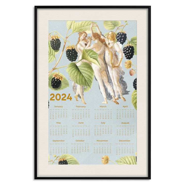 Poster Calendar 2024 - Collage of Three Graces Painting With Botanical Theme 151893 additionalImage 25