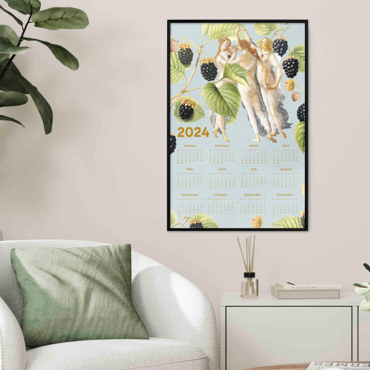 Poster Calendar 2024 - Collage of Three Graces Painting With Botanical Theme 151893 additionalImage 10