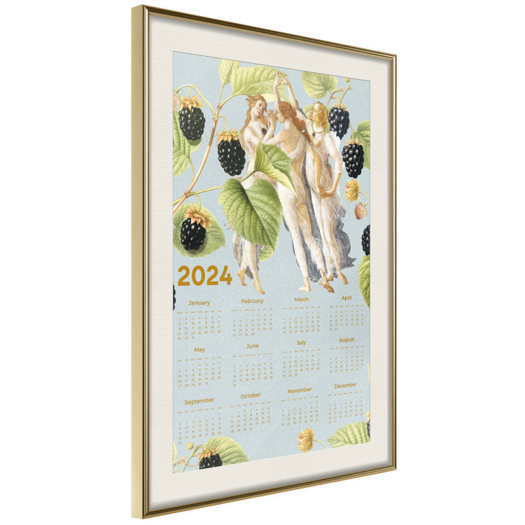 Poster Calendar 2024 - Collage of Three Graces Painting With Botanical Theme 151893 additionalImage 11
