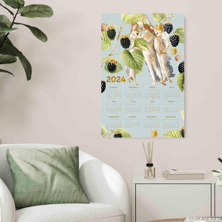 Poster Calendar 2024 - Collage of Three Graces Painting With Botanical Theme 151893 additionalImage 12
