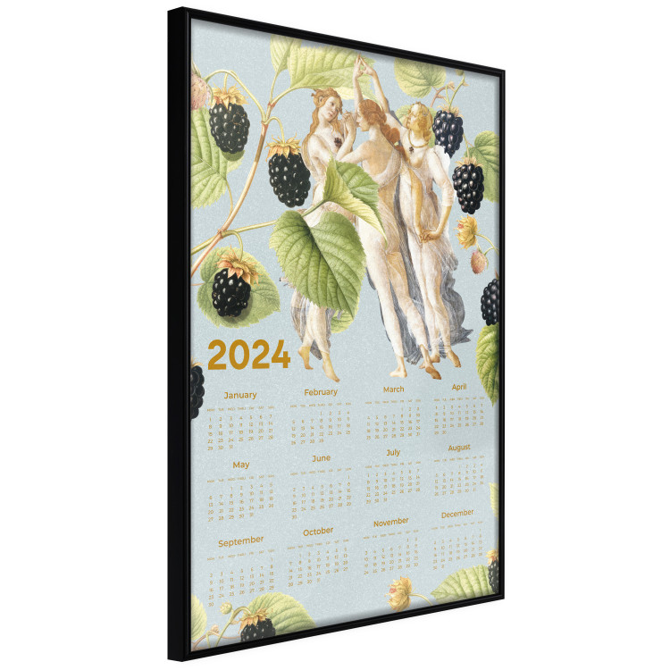 Poster Calendar 2024 - Collage of Three Graces Painting With Botanical Theme 151893 additionalImage 4
