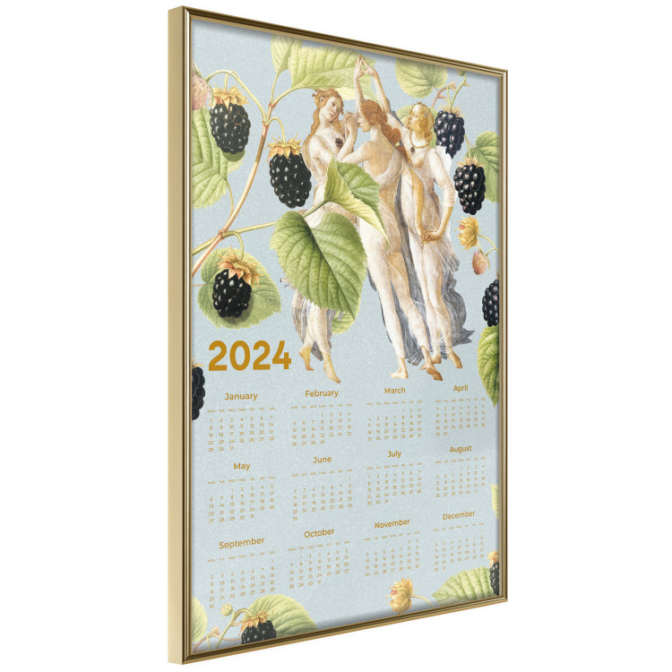 Poster Calendar 2024 - Collage of Three Graces Painting With Botanical Theme 151893 additionalImage 5