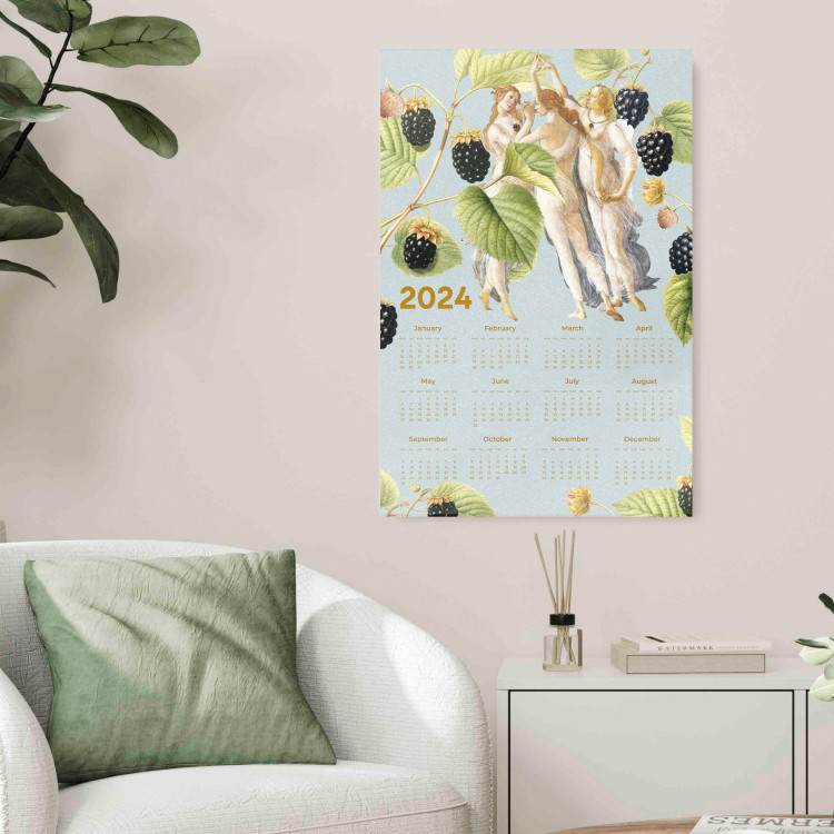 Poster Calendar 2024 - Collage of Three Graces Painting With Botanical Theme 151893 additionalImage 13