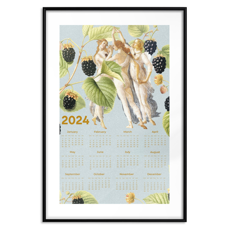 Poster Calendar 2024 - Collage of Three Graces Painting With Botanical Theme 151893 additionalImage 23