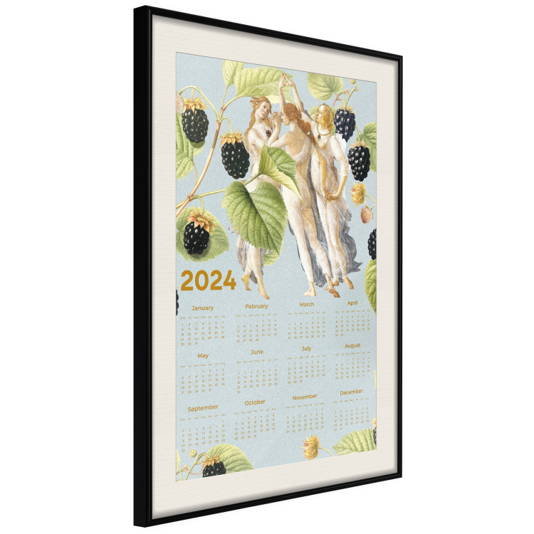 Poster Calendar 2024 - Collage of Three Graces Painting With Botanical Theme 151893 additionalImage 9