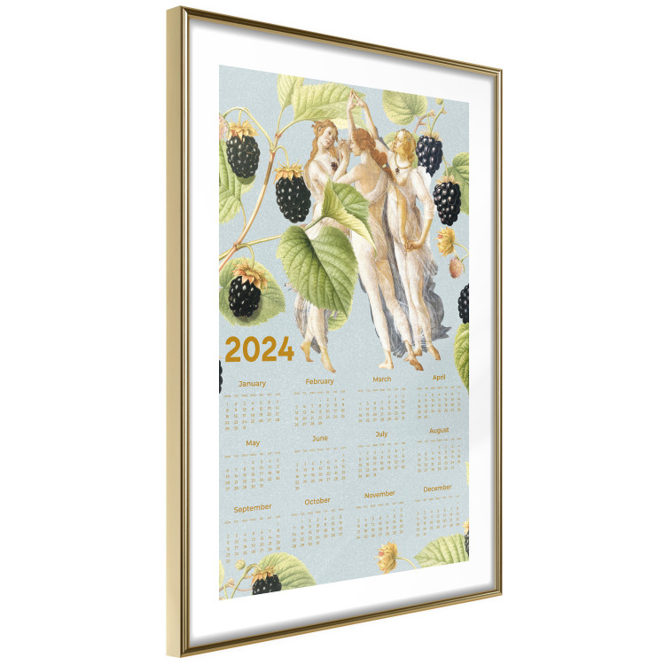 Poster Calendar 2024 - Collage of Three Graces Painting With Botanical Theme 151893 additionalImage 8
