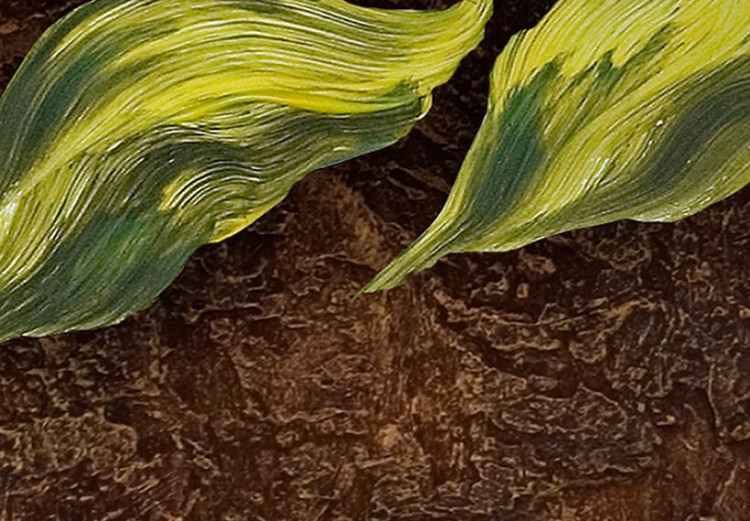 Bild auf Leinwand Kalien in Brauntönen (1-teilig) - Abstrakter Blumenmotiv mit Blättern 46693 additionalImage 4