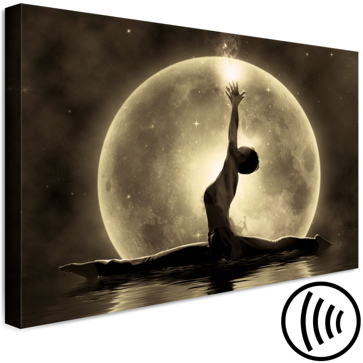 Bild auf Leinwand Nach den Sternen greifend - Motiv mit Ballerina, Wasser und Mond 122914 additionalImage 6