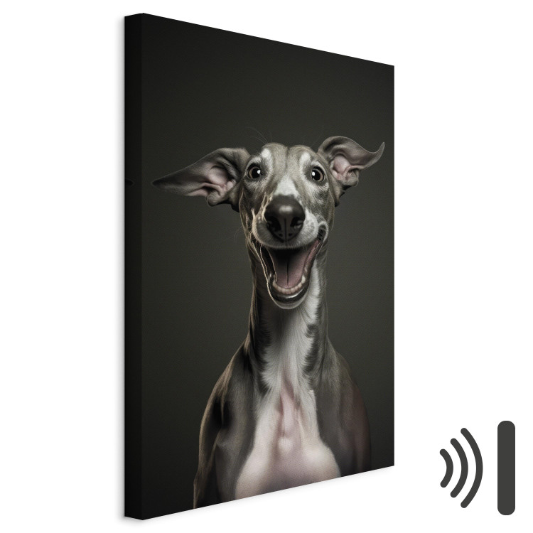 Leinwandbild AI Greyhound Dog - Portrait of a Wide Smiling Animal - Vertical 150214 additionalImage 8