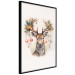 Wandposter Christmas Guest - Watercolor Illustration of a Deer With Ornamented Antlers 151714 additionalThumb 9