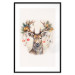 Wandposter Christmas Guest - Watercolor Illustration of a Deer With Ornamented Antlers 151714 additionalThumb 22