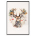 Wandposter Christmas Guest - Watercolor Illustration of a Deer With Ornamented Antlers 151714 additionalThumb 21