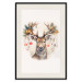 Wandposter Christmas Guest - Watercolor Illustration of a Deer With Ornamented Antlers 151714 additionalThumb 20