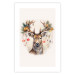 Wandposter Christmas Guest - Watercolor Illustration of a Deer With Ornamented Antlers 151714 additionalThumb 12