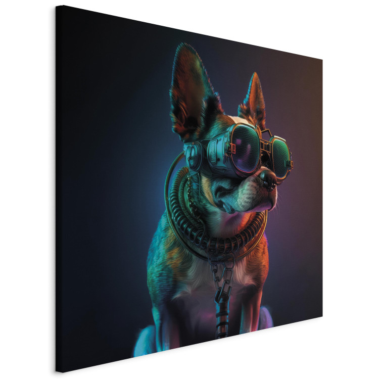 Bild AI Boston Terrier Dog - Green Cyber Animal Wearing Cyberpunk Glasses - Square 150224 additionalImage 2