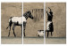 Leinwandbild Banksy: Washing Zebra on Concrete (3 Parts) 118534