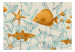 Vlies Fototapete Fische im Ozean - Wassertiere umgeben von Pflanzen auf Weiß 143734 additionalThumb 1