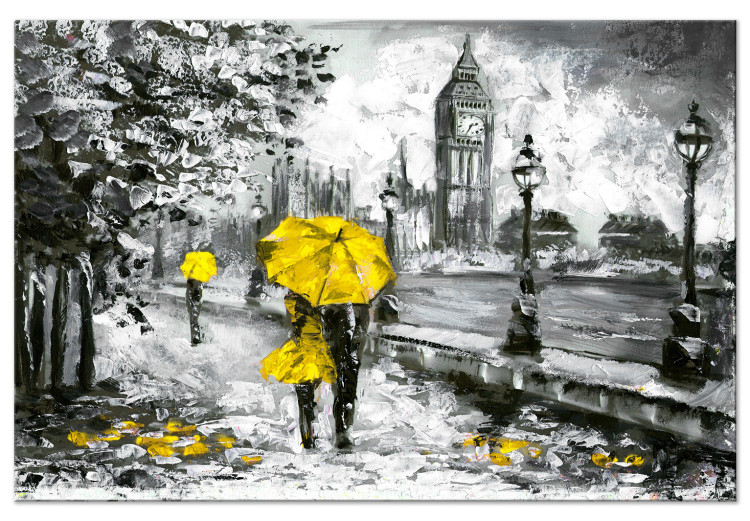 Bild auf Acrylglas Walk in London - Yellow [Glass] 150634 additionalImage 2