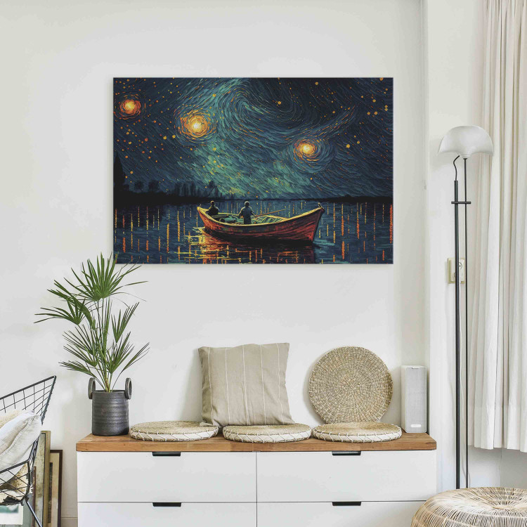 Wandbild Starry Night - Impressionistic Landscape With a View of the Sea and Sky 151034 additionalImage 3