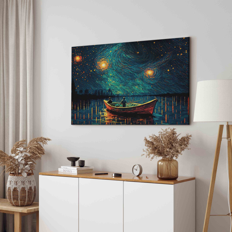 Wandbild Starry Night - Impressionistic Landscape With a View of the Sea and Sky 151034 additionalImage 4