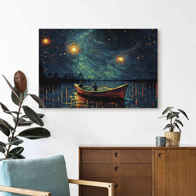 Wandbild Starry Night - Impressionistic Landscape With a View of the Sea and Sky 151034 additionalImage 11