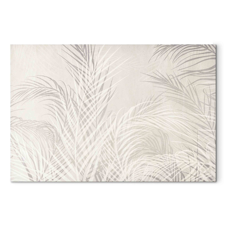 Bild Palm Trees in the Wind - Gray Twigs With Leaves on a Light Beige Background 151244