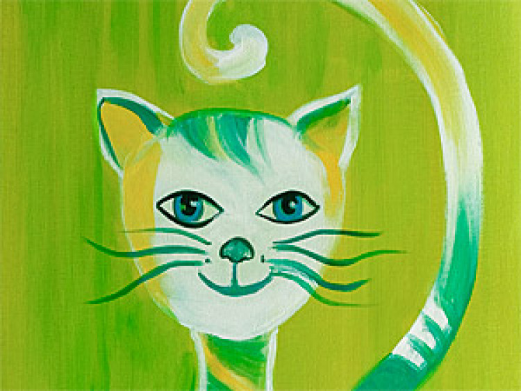 Foto Leinwand Wandbilder Bunte Katzen - - Tiere - Katzen auf