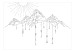 Fototapete Outline of a Mountain Range - Minimalist Depiction of Mountains in Boho Style 151264 additionalThumb 1