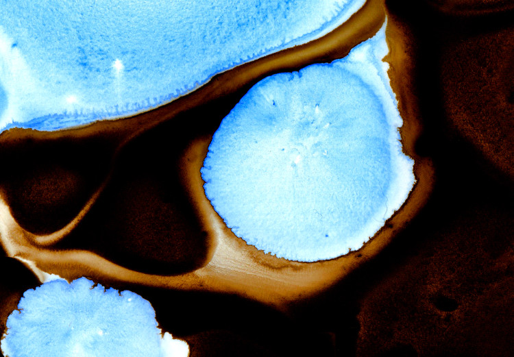 Wandbild Bio-Formen - Abstraktion in leuchtendem Blau und dunklem Bronzeton 134674 additionalImage 5