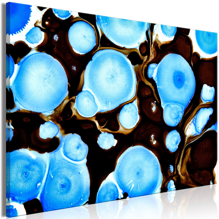 Wandbild Bio-Formen - Abstraktion in leuchtendem Blau und dunklem Bronzeton 134674 additionalImage 2