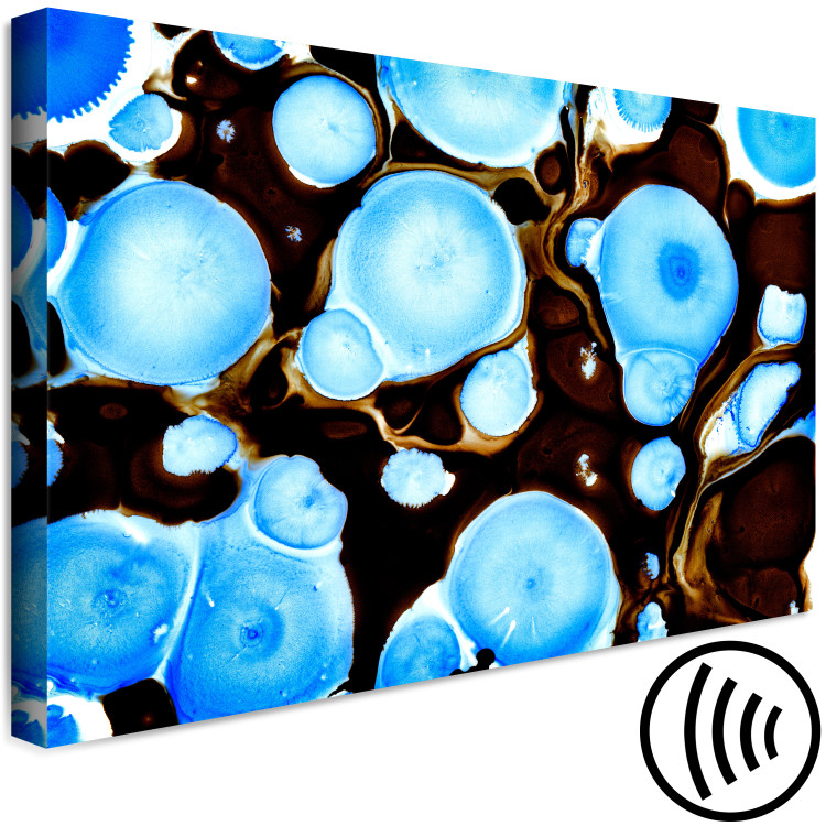Wandbild Bio-Formen - Abstraktion in leuchtendem Blau und dunklem Bronzeton 134674 additionalImage 6
