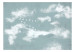 Vlies Fototapete Gänse in den Wolken - Landschaft mit blauem Himmel und weißen Vögel 143474 additionalThumb 1