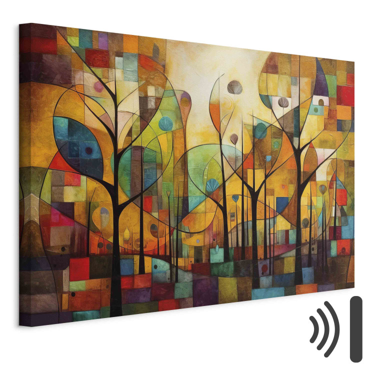 Bild auf Leinwand Colorful Forest - A Geometric Composition Inspired by Klimt’s Style 151074 additionalImage 8