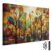 Bild auf Leinwand Colorful Forest - A Geometric Composition Inspired by Klimt’s Style 151074 additionalThumb 8