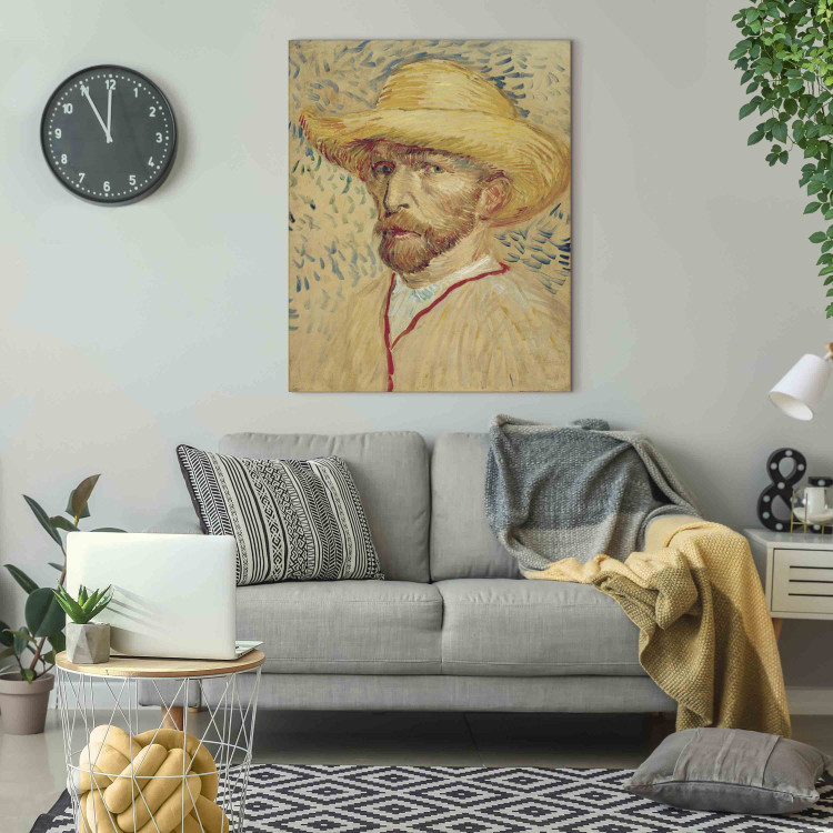 Wandbild Self portrait with straw hat and artist's smock 158384 additionalImage 5