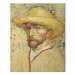 Wandbild Self portrait with straw hat and artist's smock 158384