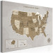 Bild auf Leinwand Landkarte der Vereinigten Staaten von Amerika in Bronze 127894 additionalThumb 2