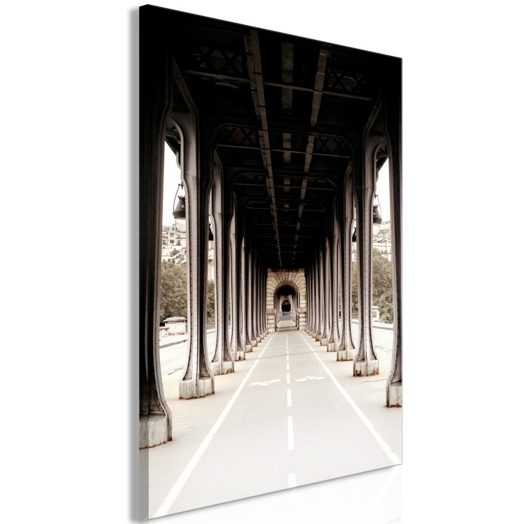 Leinwandbild Brücke auf der Seine - Fotografie in Sepia der Architektur von Paris 132294 additionalImage 2